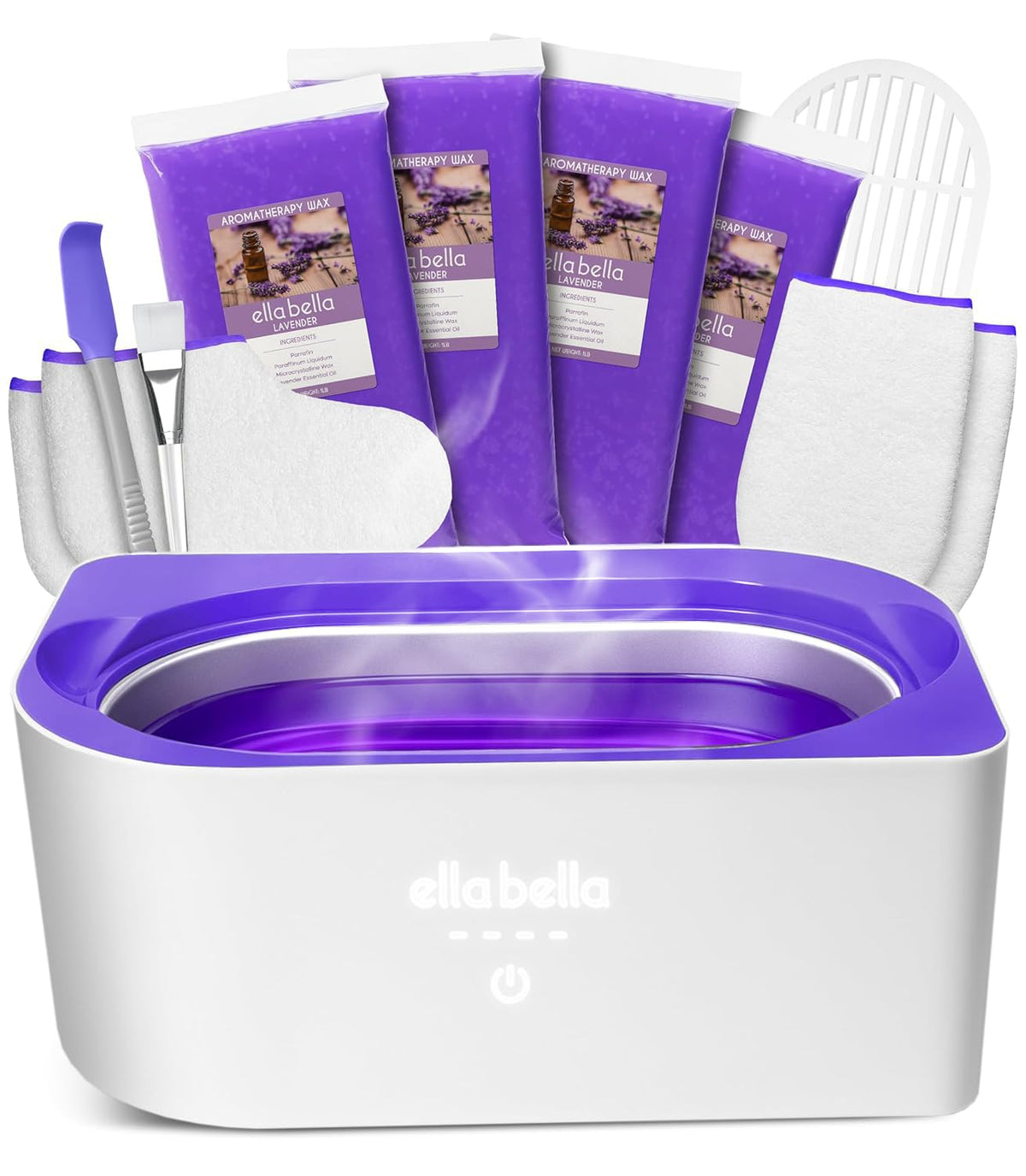 ELLA BELLA paraffin wax machine exterior for a stylish, easy at-home spa setup