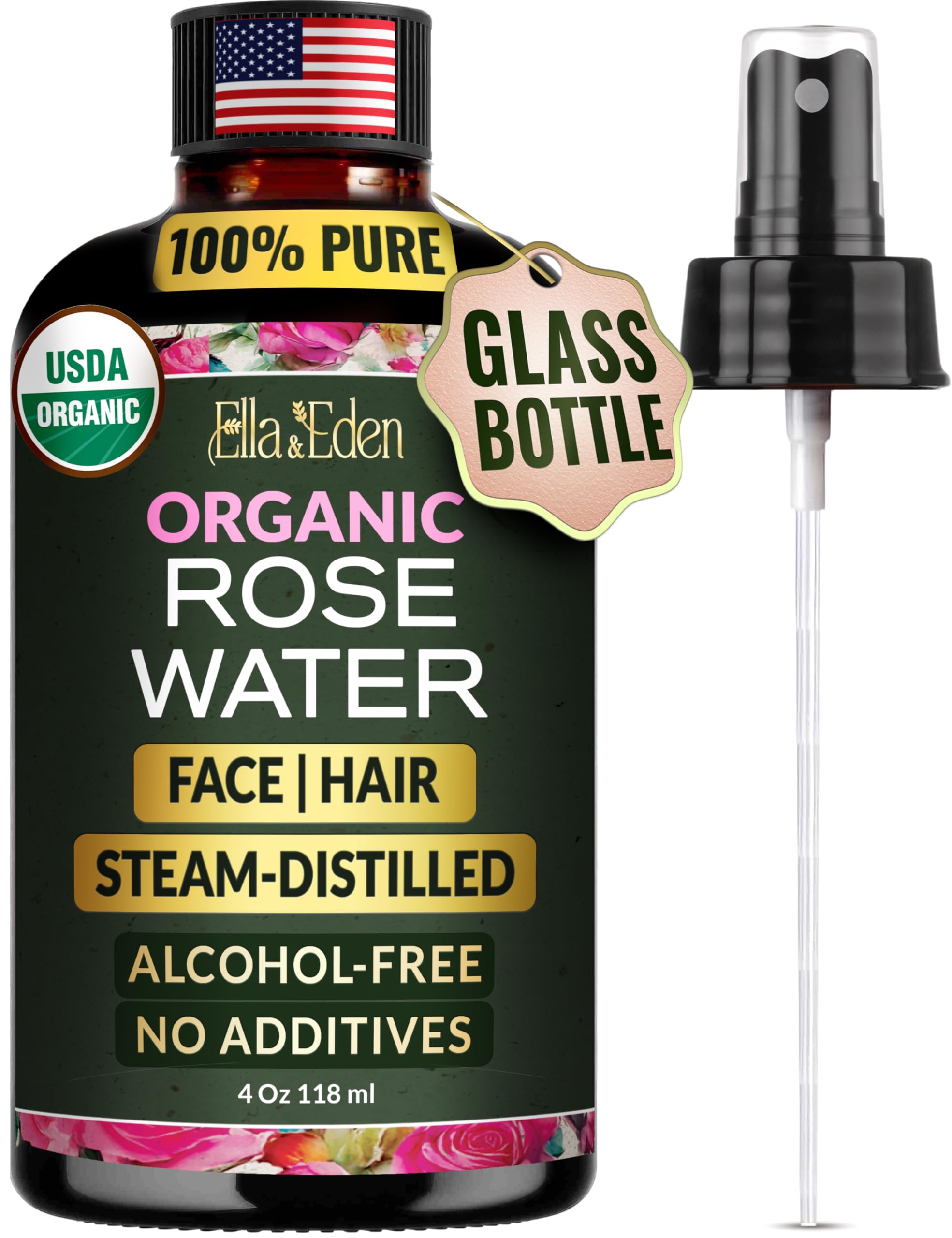 Ella & Eden rose water spray for face delivers lightweight hydration for refreshed skin.