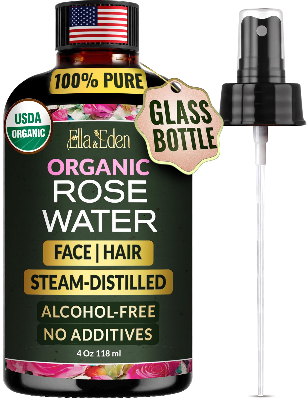 Ella & Eden rose water spray for face delivers lightweight hydration for refreshed skin.
