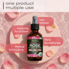 Ella & Eden rose water spray mist provides even coverage for gentle toning.