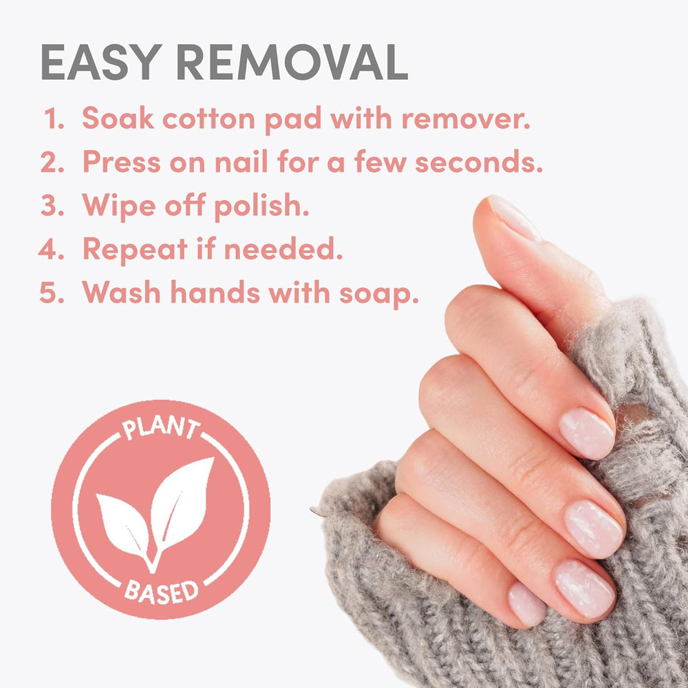 Ella Mila acetone remover beside nail clips for soak off mani.
