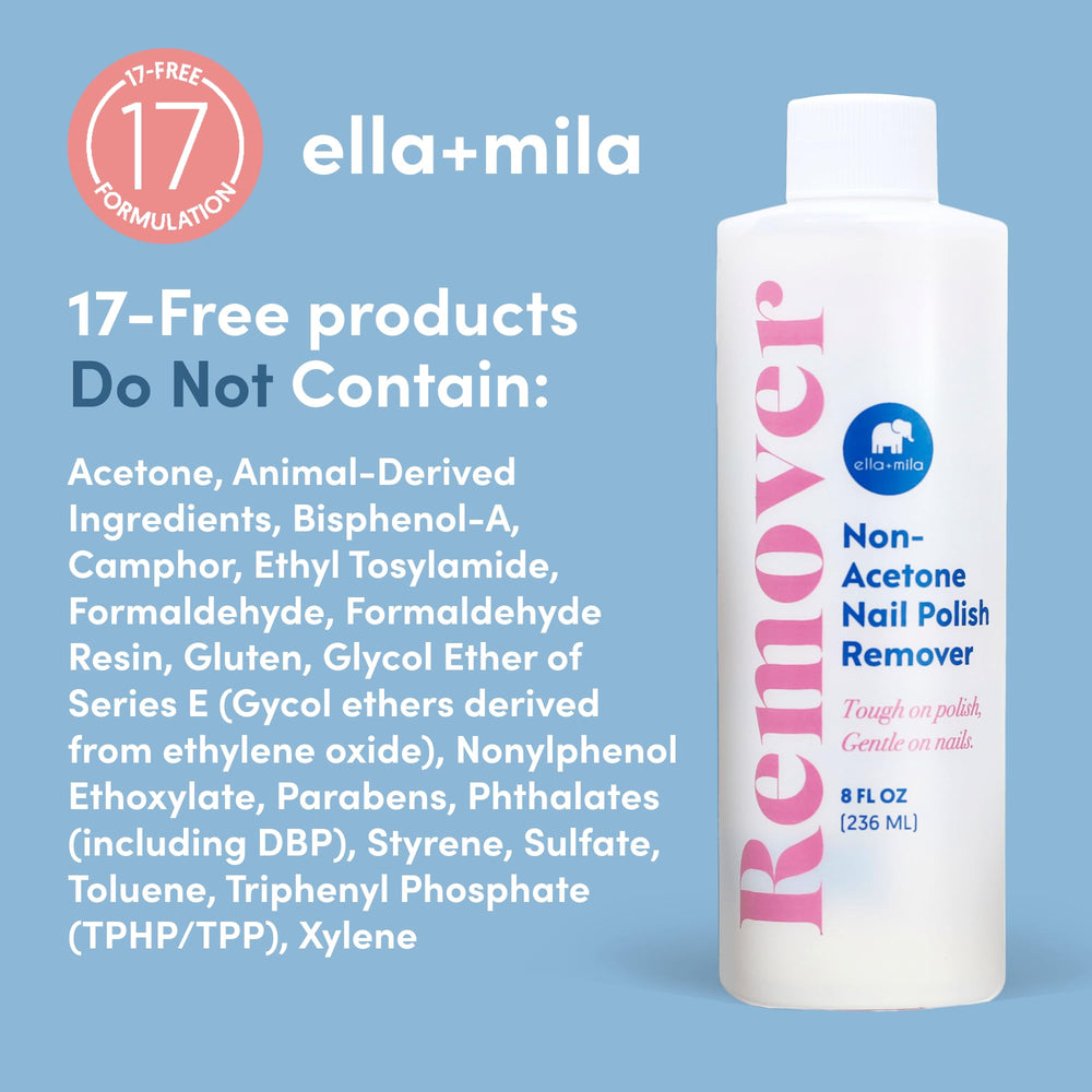 ella-mila product label with safety usage tips for users.