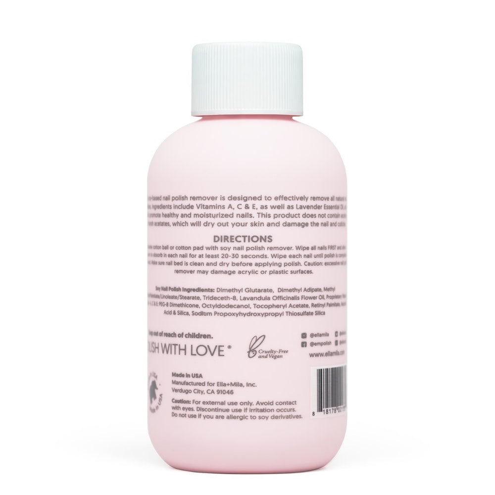 ella-mila bottle on bathroom shelf signals everyday-friendly nail care routine.