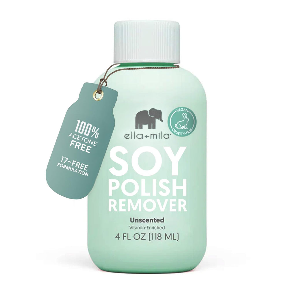ella-mila soy nail polish remover unscented bottle gentle on natural nails