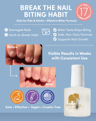 ella+mila Stop Nail Biting Polish brush application demonstrates easy, quick-drying use