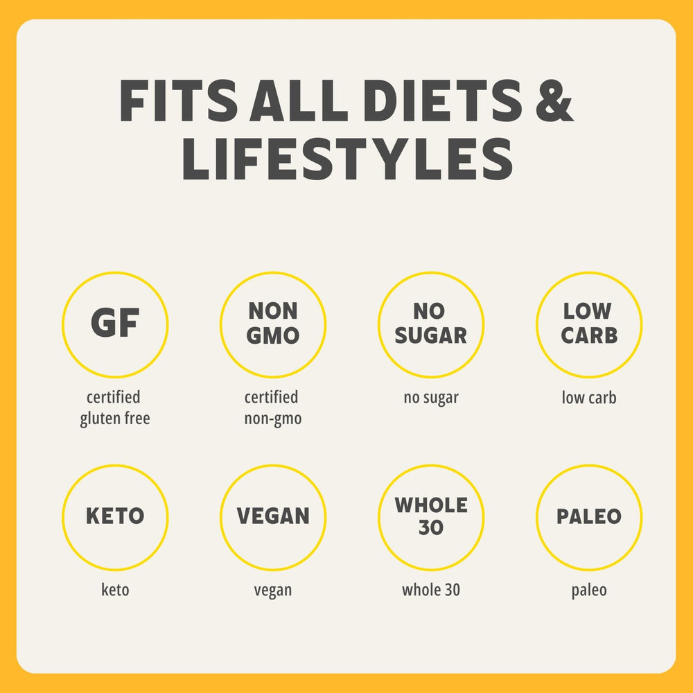 Vegan and keto-friendly badge on Ella’s Flats packaging signals diet-friendly snack.