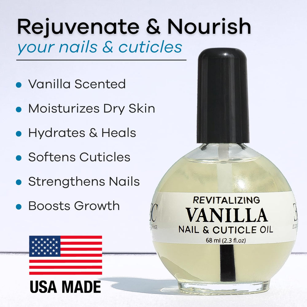 Ellie Chase cuticle oil dropper close-up for precise application.