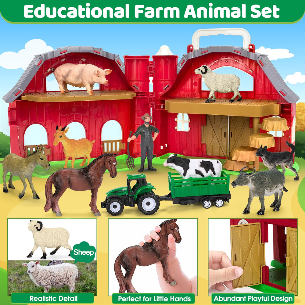 Ellinjan cow figure supports animal role-play and early learning fun