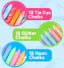 Ellinjan glitter and neon chalk add sparkle to outdoor murals