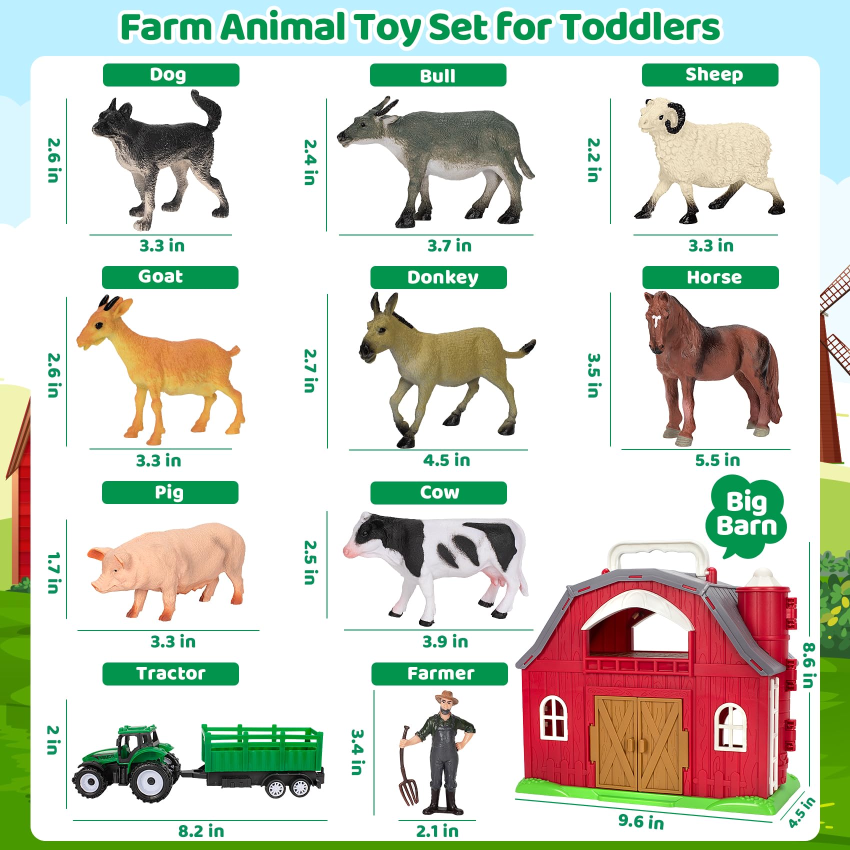 Ellinjan pig figure supports pretend farm scenes and vocabulary building