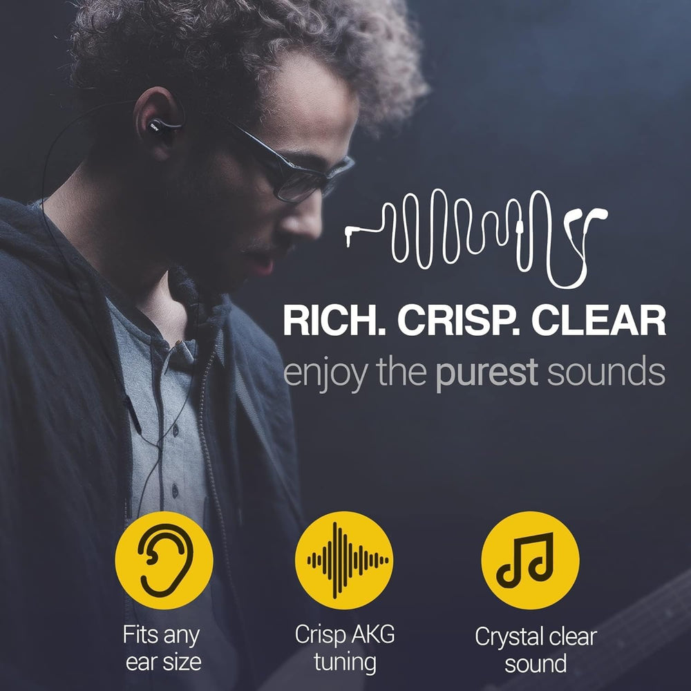 ElloGear AKG earbuds offer stable connectivity for uninterrupted audio.