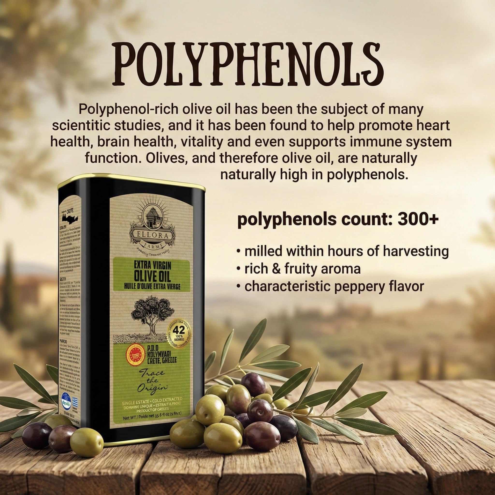 Ellora Farms Olive Oil origin grove—traceable from grove to table.
