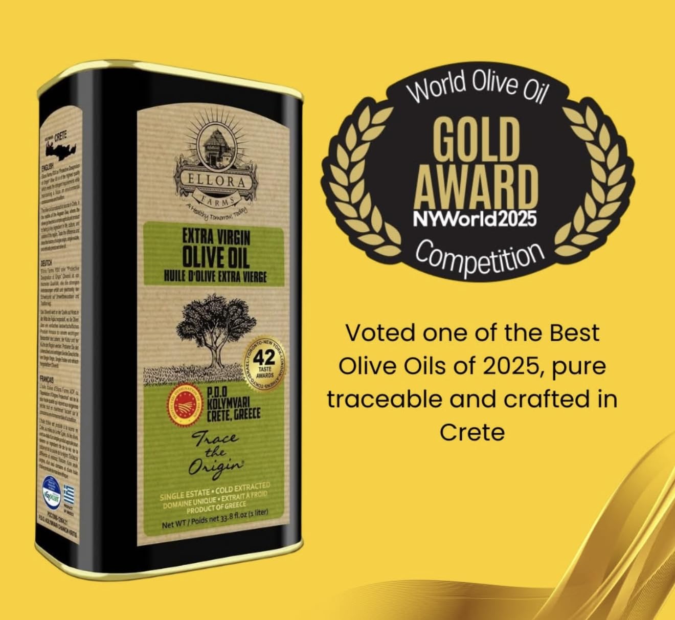 Ellora Farms olive press—traditional cold extraction preserves polyphenols and aroma.