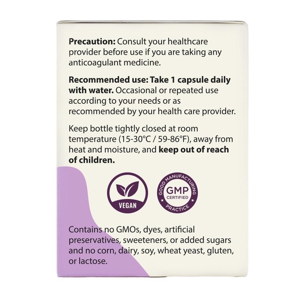 Close-up of Ellura capsule highlighting compact, easy daily intake
