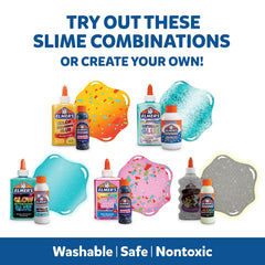Elmer's metallic slime glistens with a shiny finish for tactile play