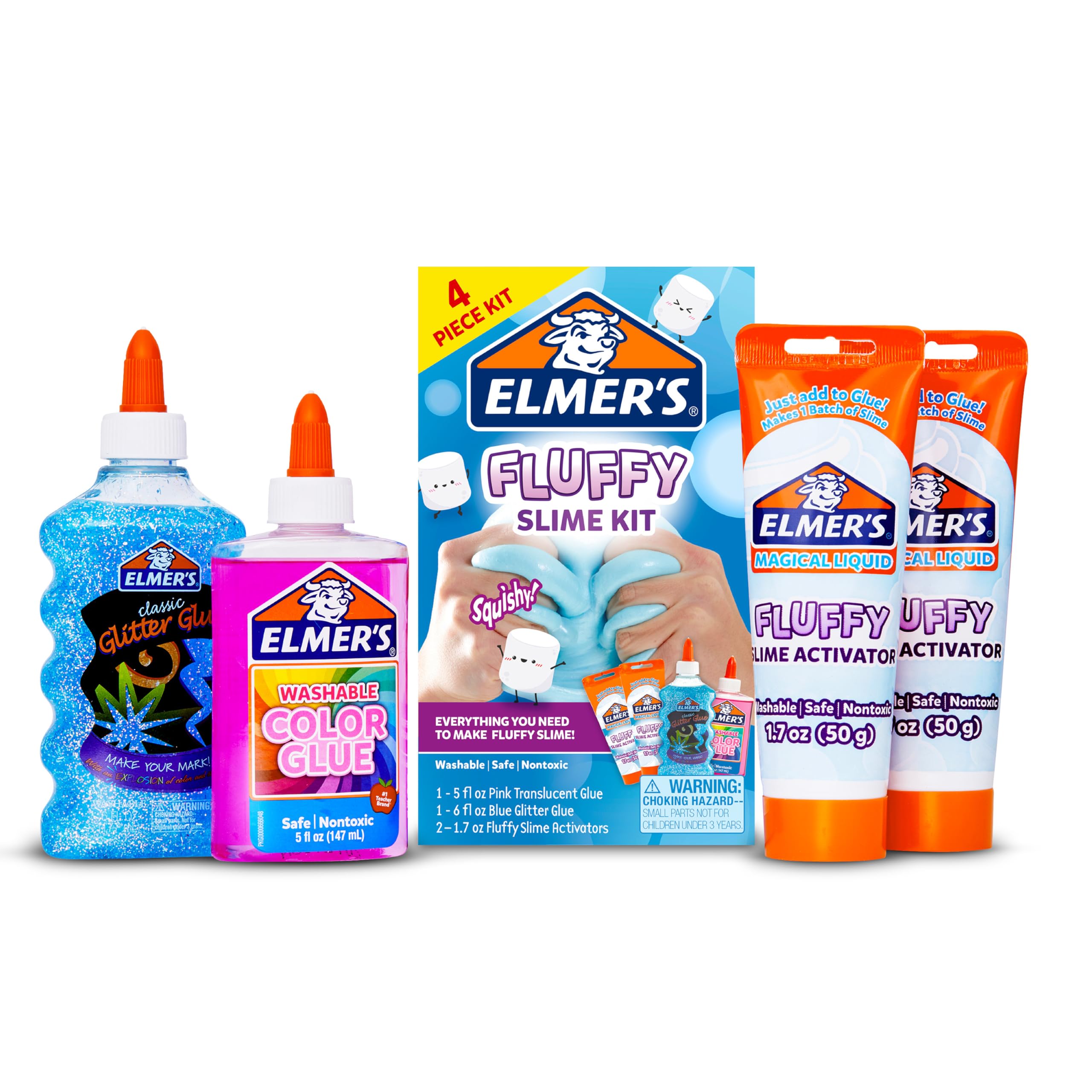 Elmer's fluffy slime activator bottles for quick, kid-friendly slime making
