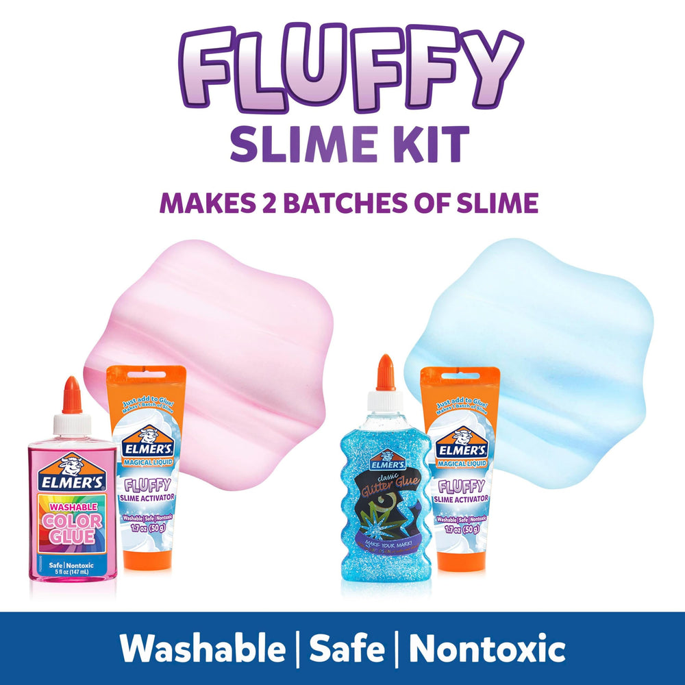Elmer's glitter glue bottle adds sparkle and texture to slime projects