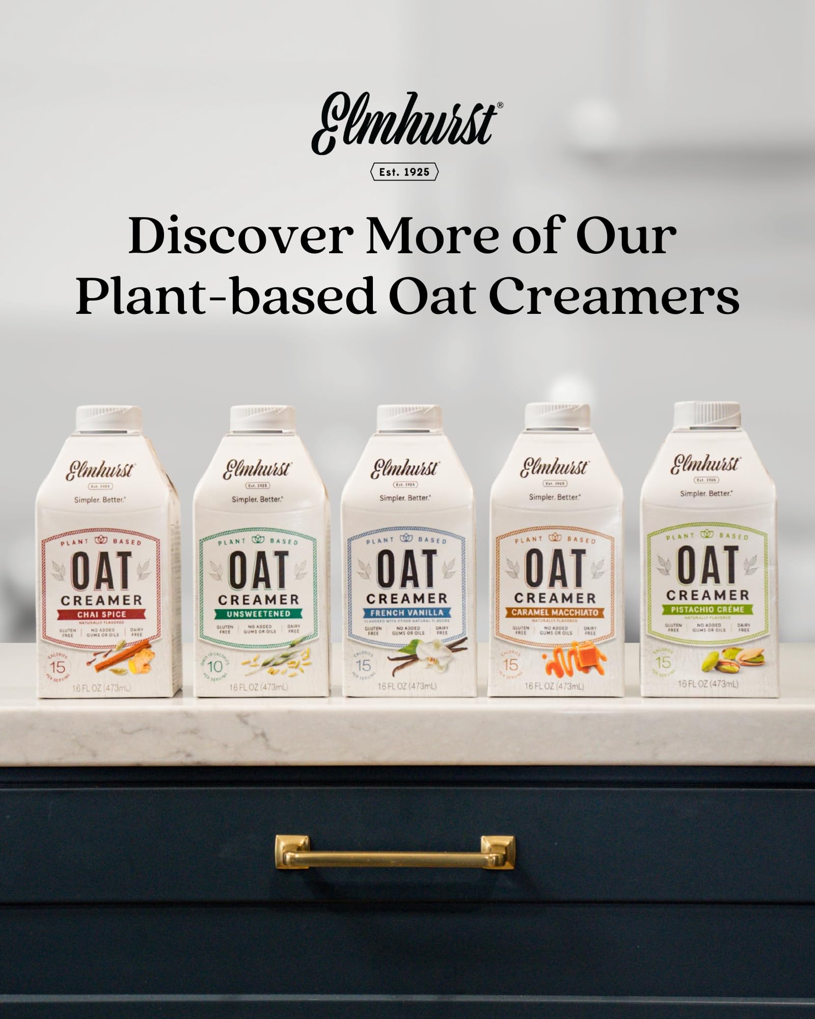 Shelf-stable carton image signals convenient, ready-to-use plant-based creamer