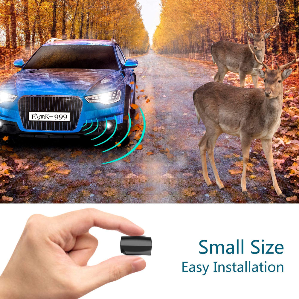 Elook 4-pack deer warning whistles with acrylic tape for easy installation.