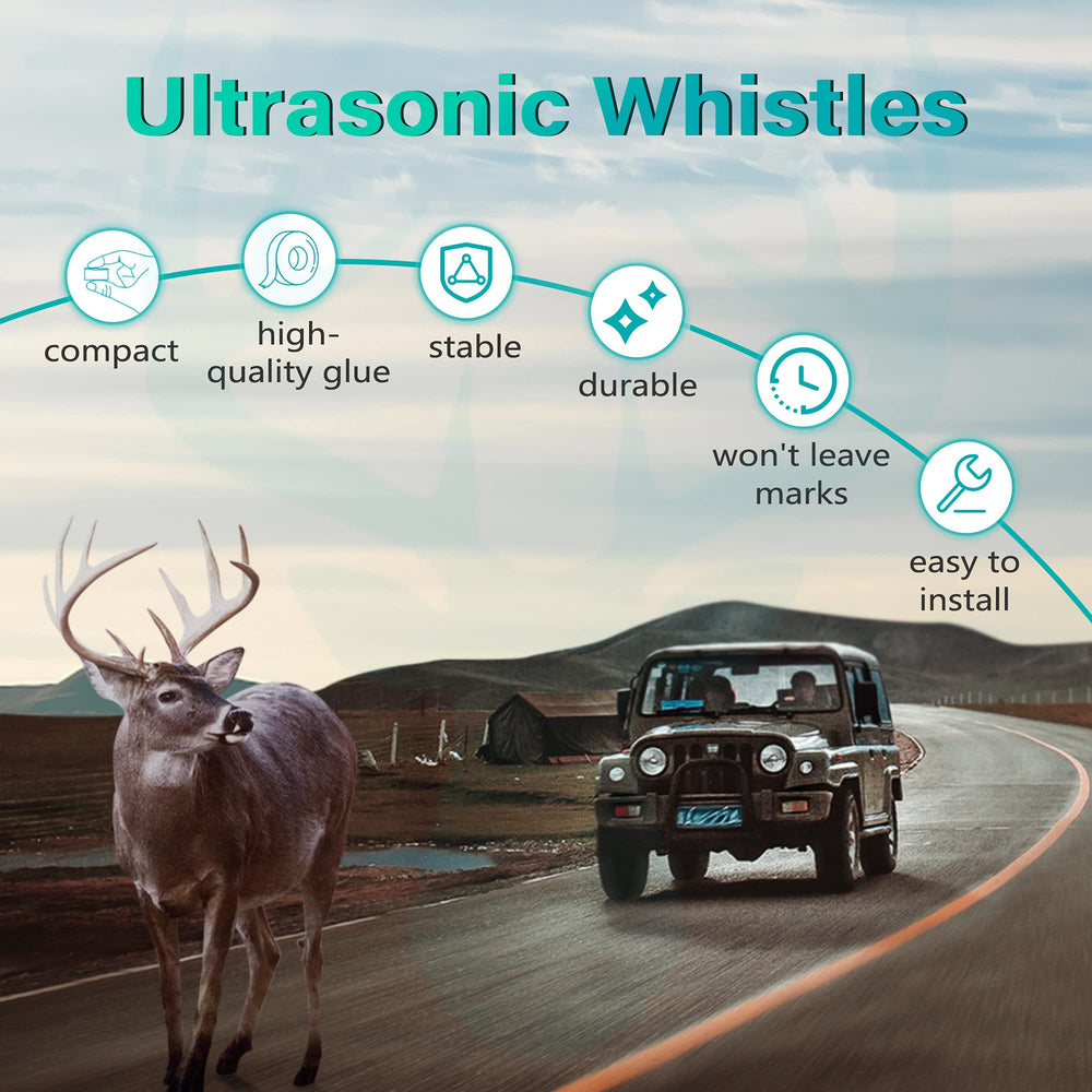 Elook deer whistle showcases dual-hole design for stronger alert signals.