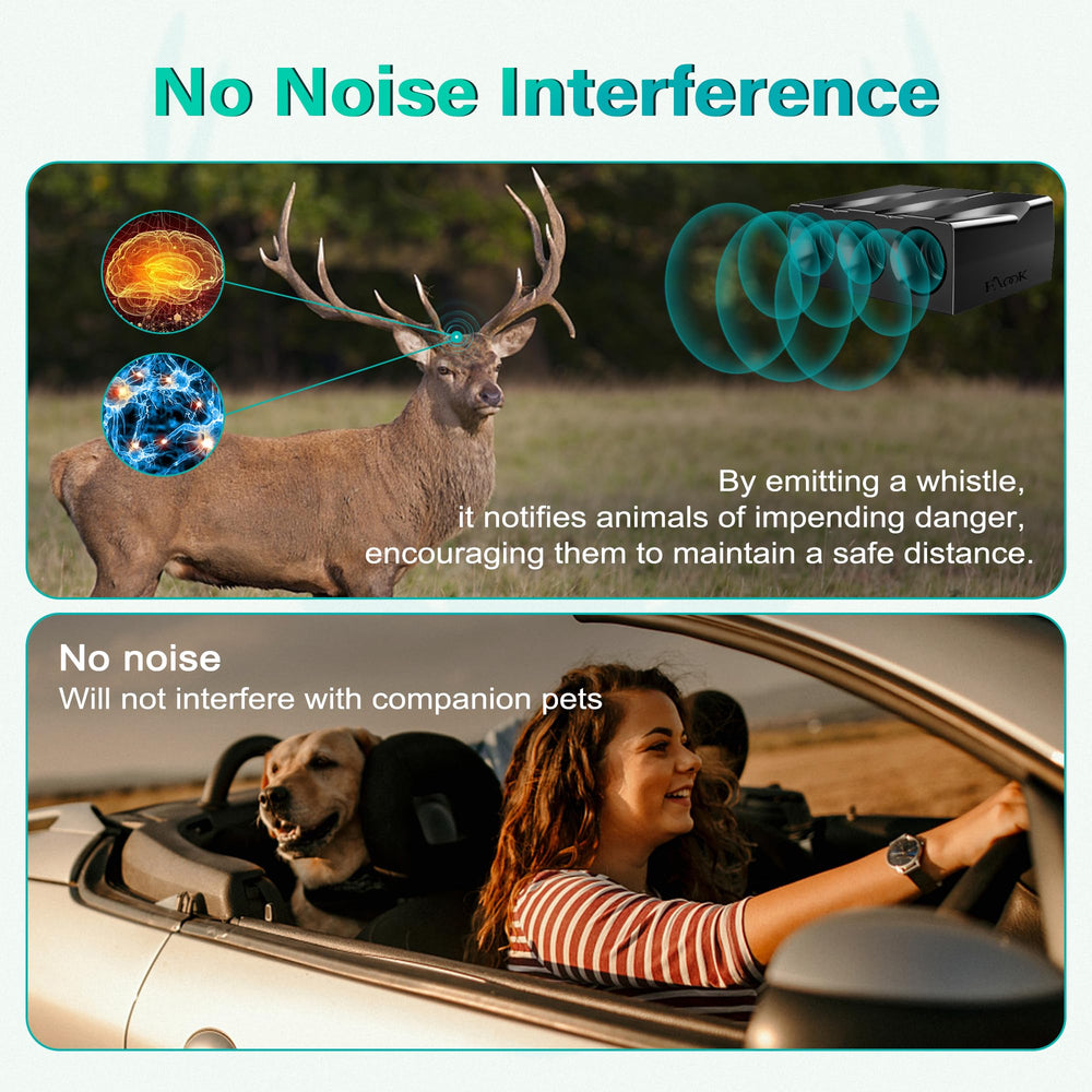 Elook deer whistles installed on cars, trucks, and motorcycles