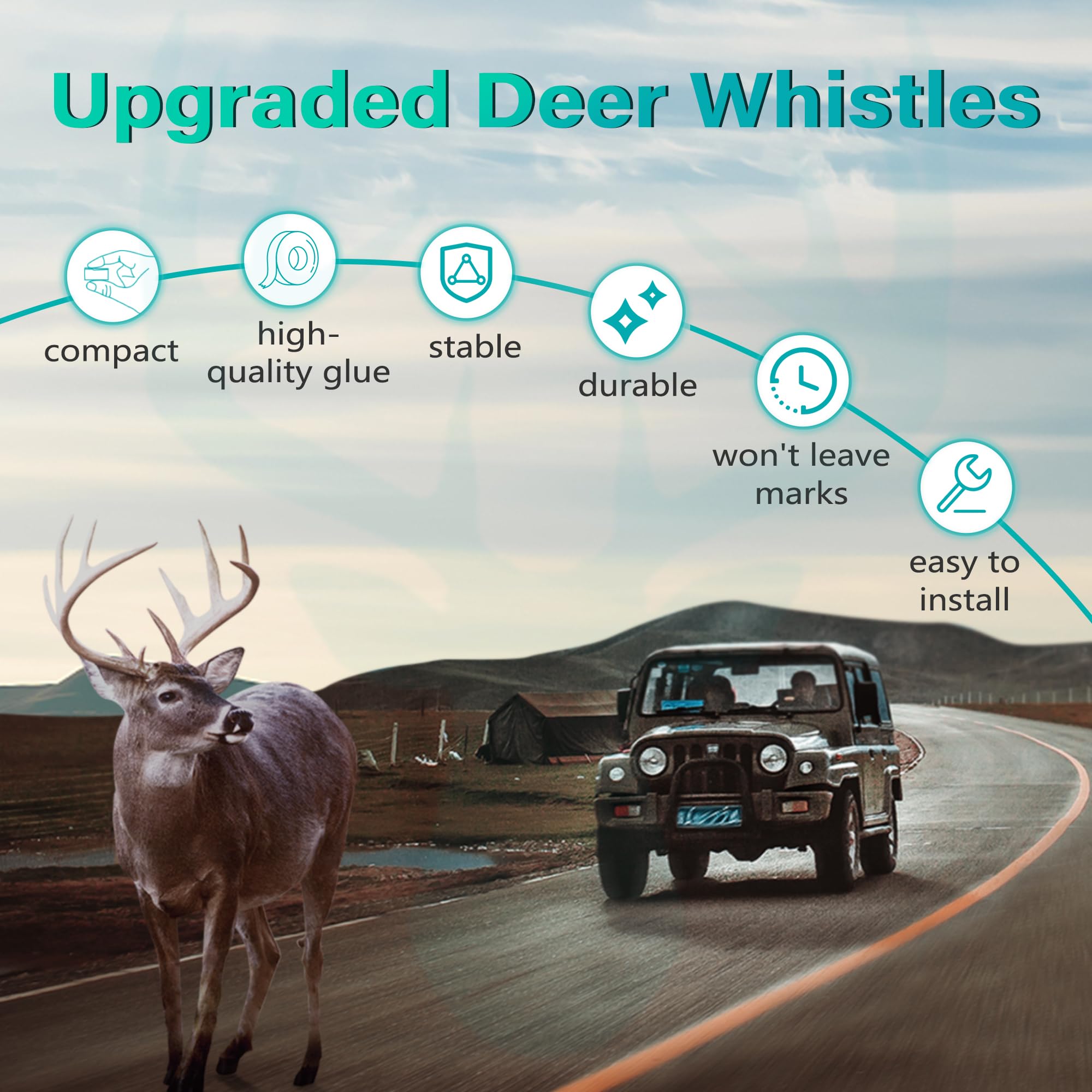 Elook three-hole design deer whistle close-up shows compact form
