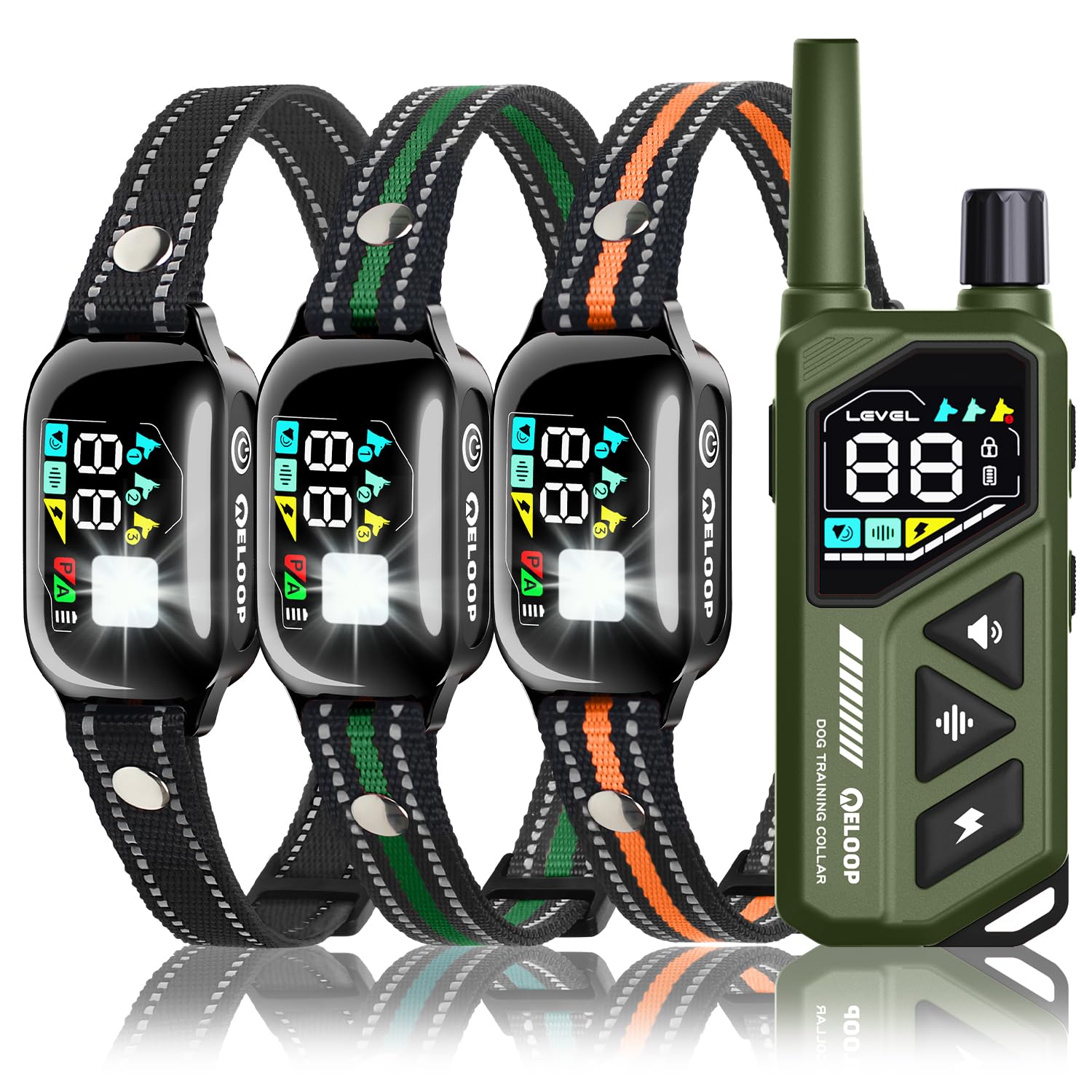 ELOOP three-dog remote pairing for synchronized training.