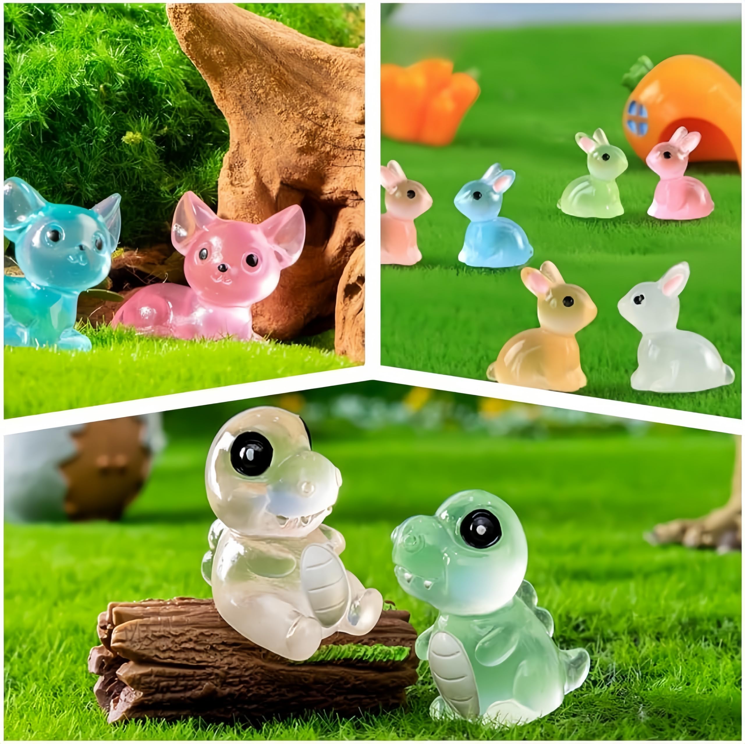 ElpizoFos triceratops figurine glows, adding color to learning tables or shelves.