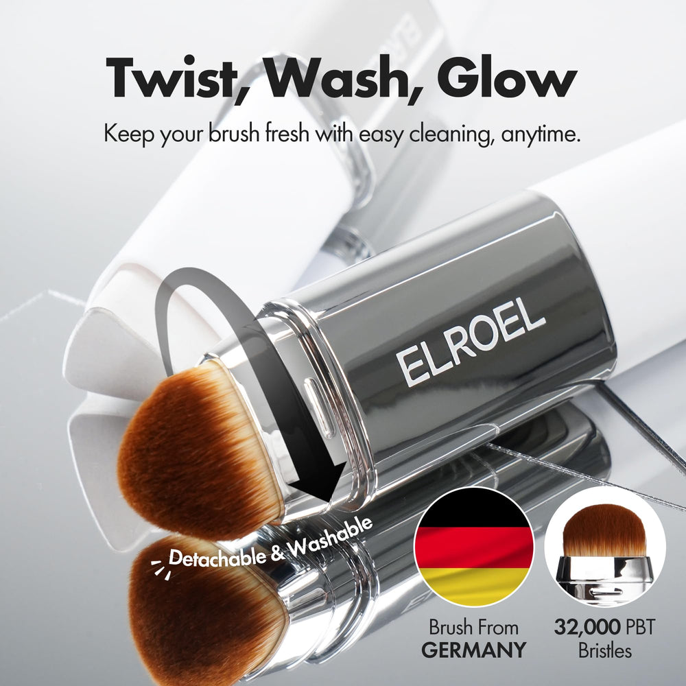 ELROEL BLANC Stick V applying even skin tone with light feel