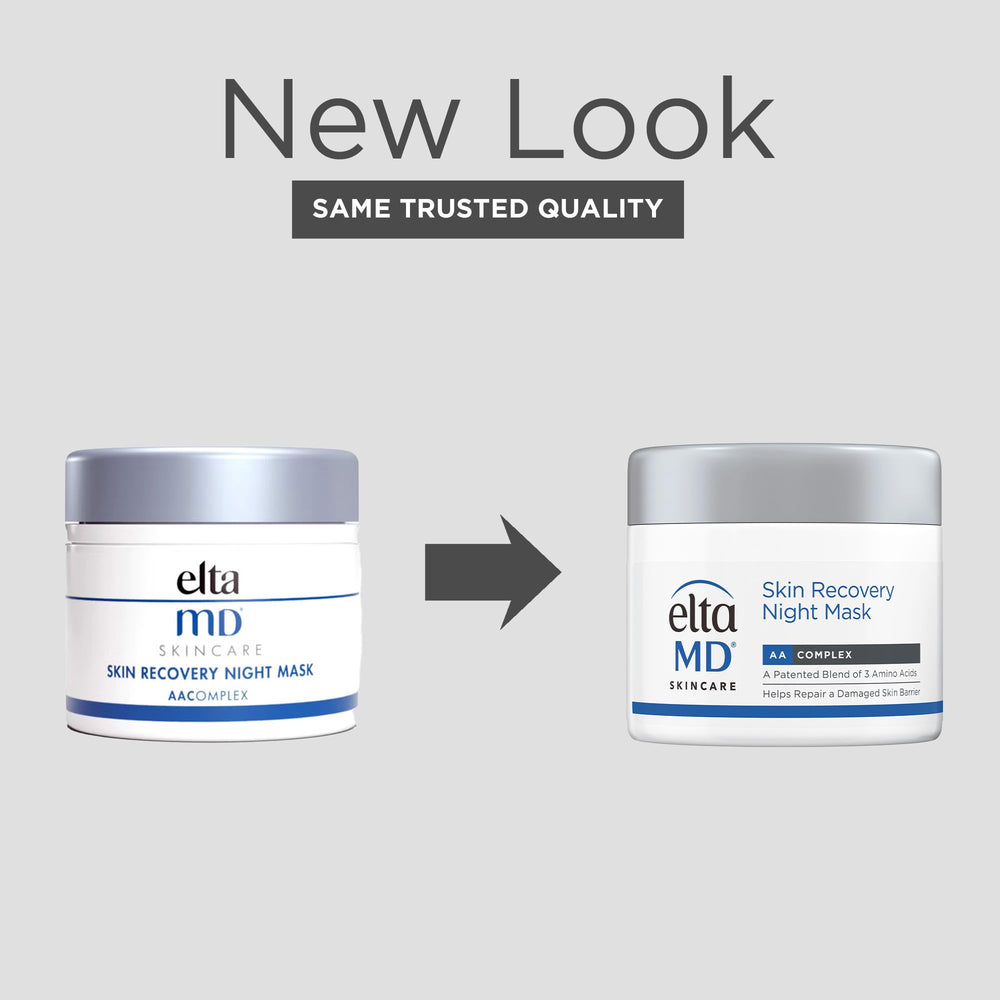 EltaMD Face-Neck Night Cream application demonstrates soothing, hydrating overnight care.