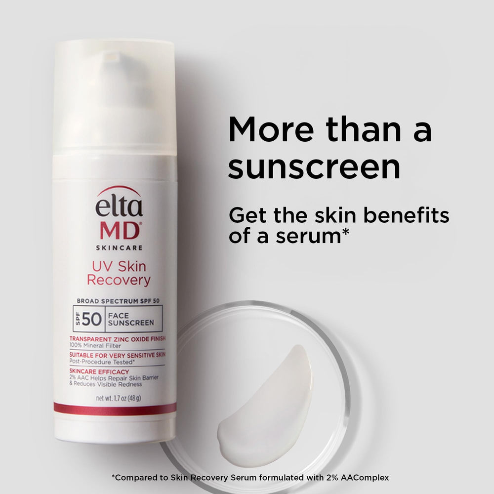 EltaMD sunscreen finishes naturally without white cast for most skin tones.