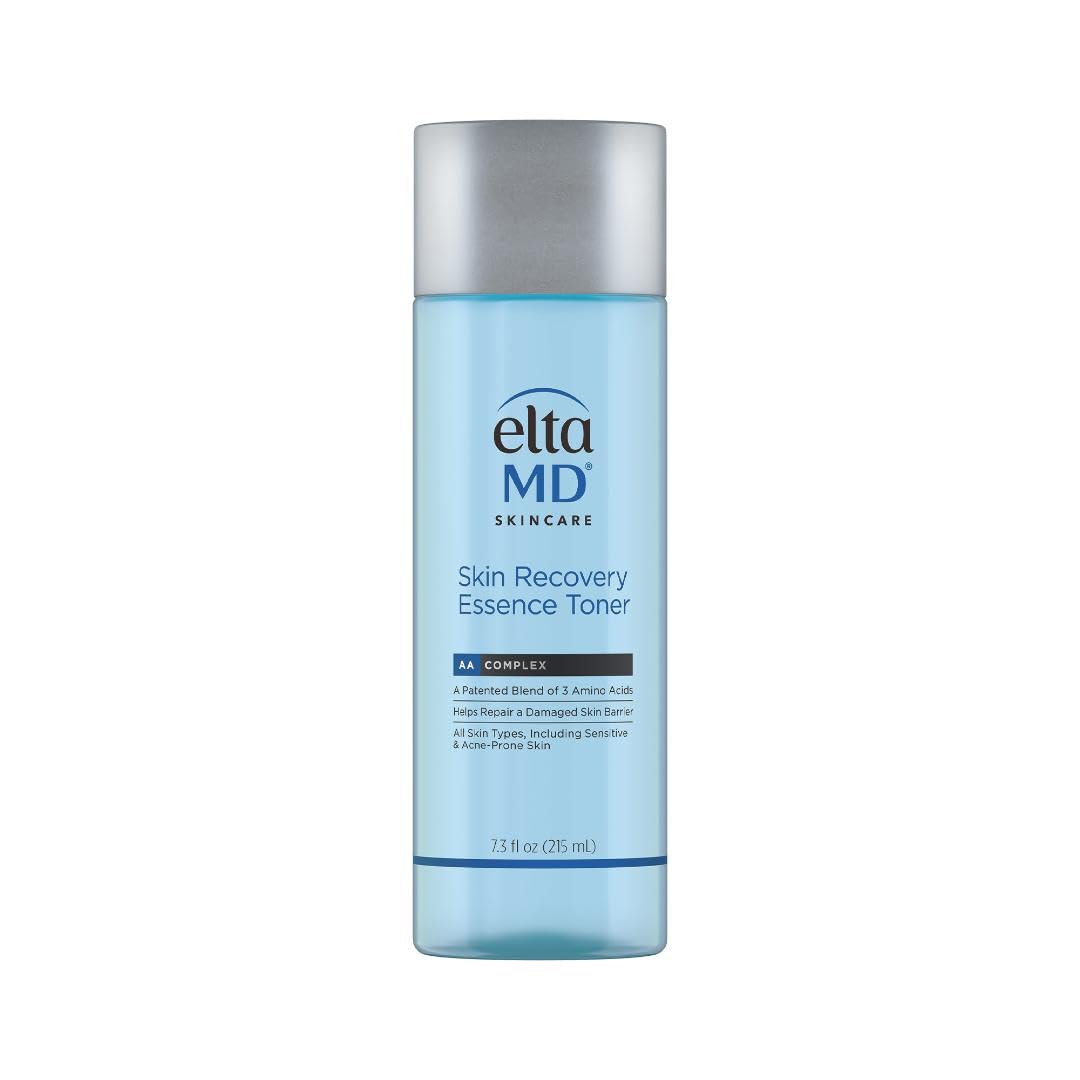 Eltamd Skin Recovery Essence Toner bottle promotes gentle hydration for sensitive skin.