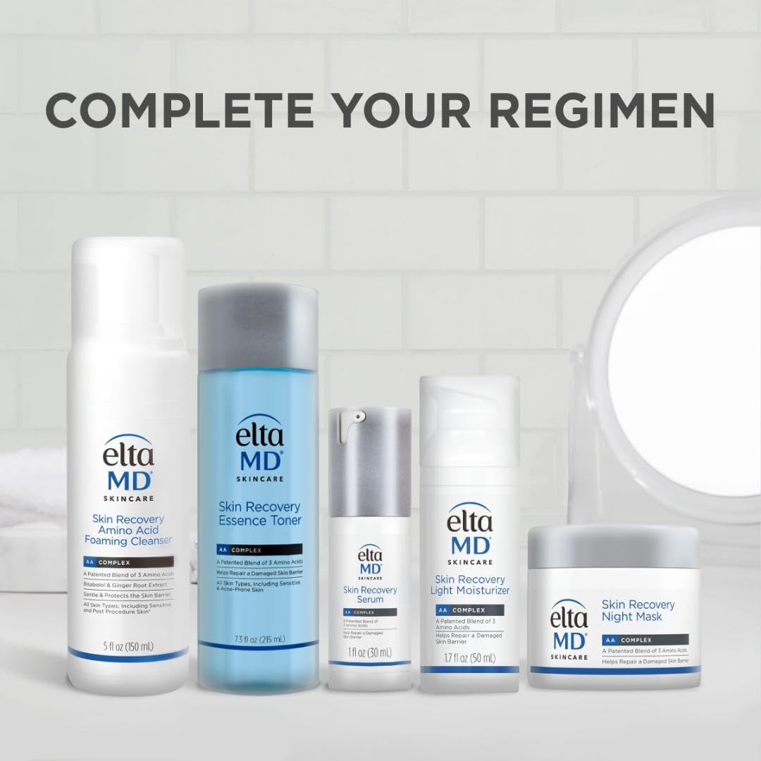Pale blue hue emphasizes calming, non-irritating toner visuals.