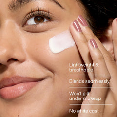 EltaMD UV Clear on-hand application demonstrates fast absorption.