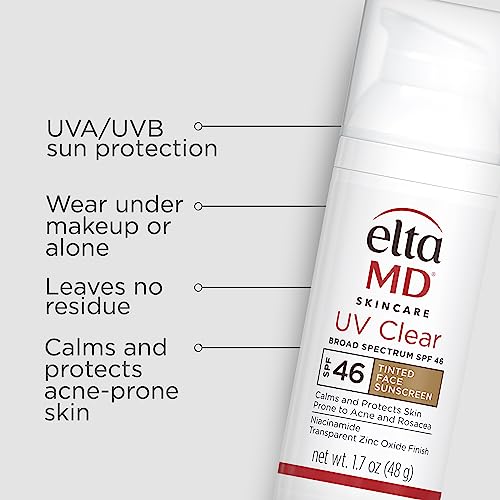 EltaMD UV Clear tinted sunscreen pump provides easy, mess-free application.
