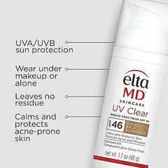 EltaMD UV Clear tinted sunscreen pump provides easy, mess-free application.