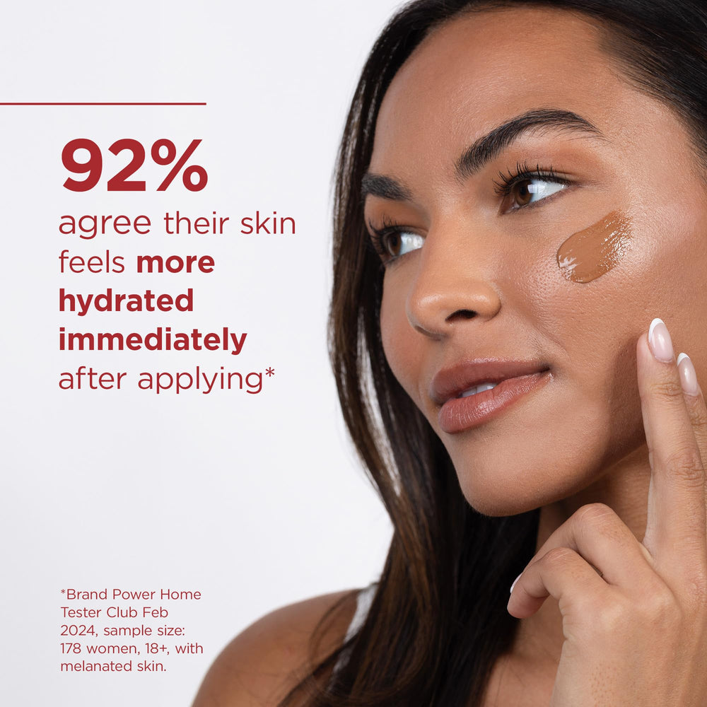 Natural finish on skin when applying EltaMD UV Daily Deep Tint SPF 40