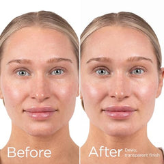 EltaMD UV Daily Hydration+ SPF 50 texture swirl on skin showing lightweight finish.