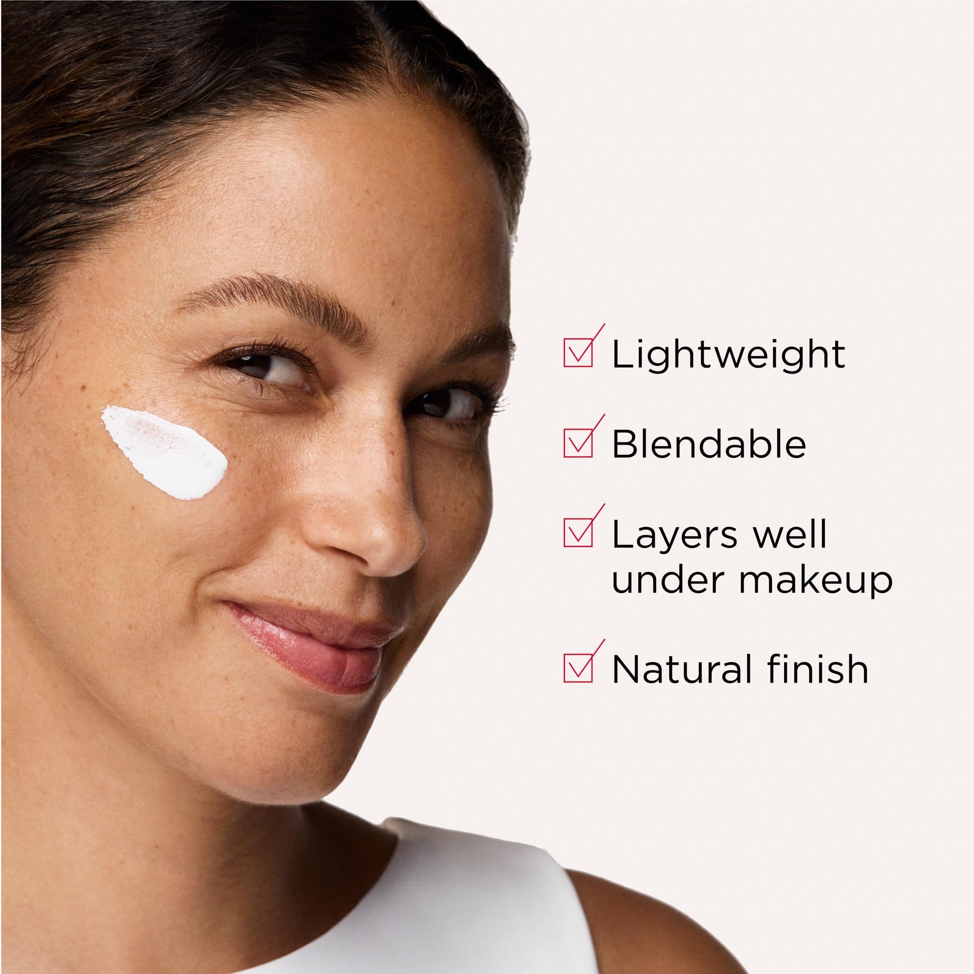 EltaMD UV Daily Hydration+ SPF 50 wide swatch on forearm showing sheer coverage.
