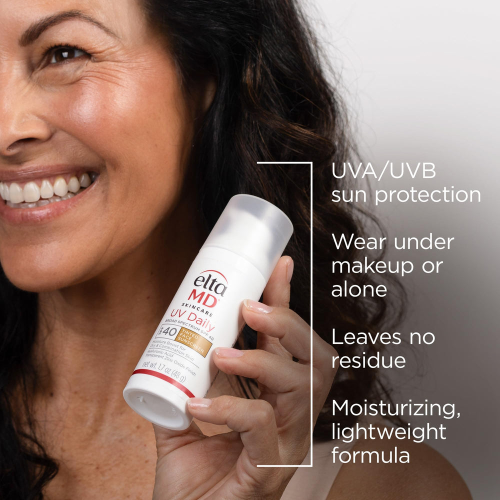 EltaMD UV Daily SPF 40 label highlights broad spectrum coverage for everyday use.