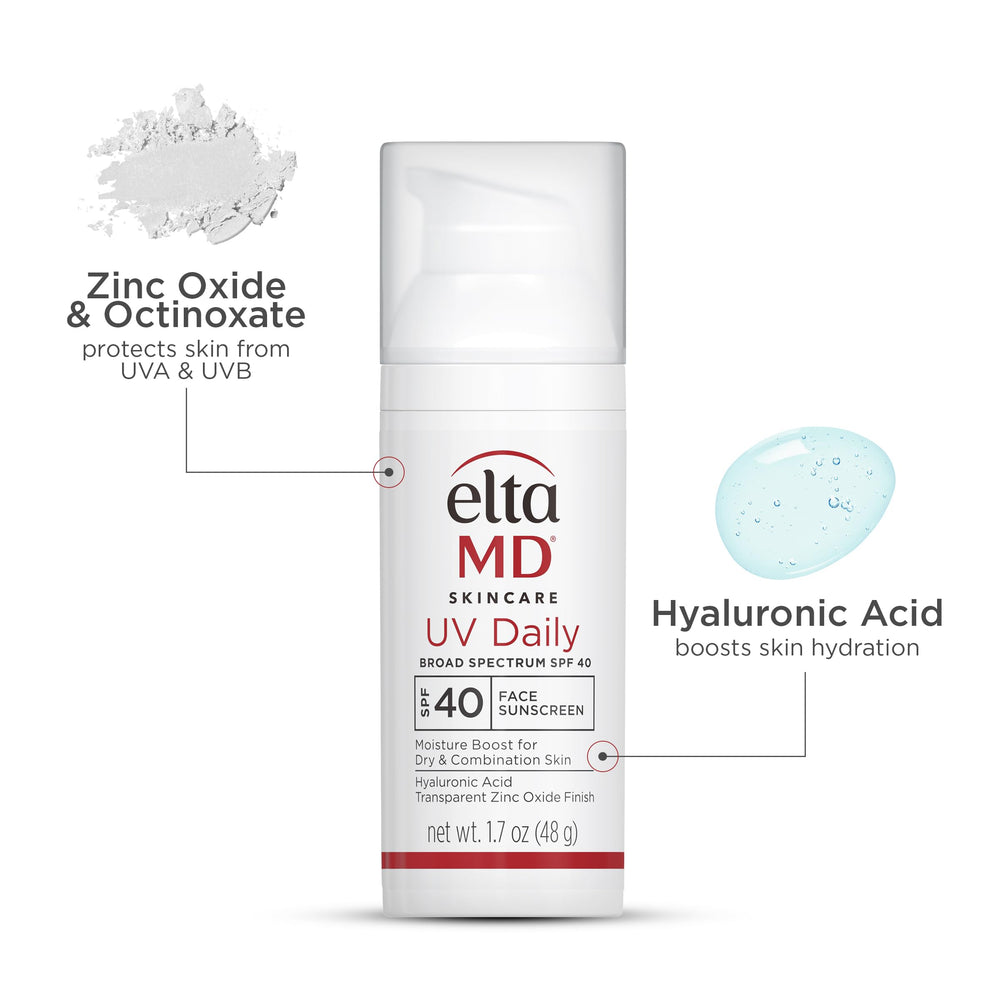 Pump cap detail of EltaMD UV Daily SPF 40 for easy on-the-go dispensing.