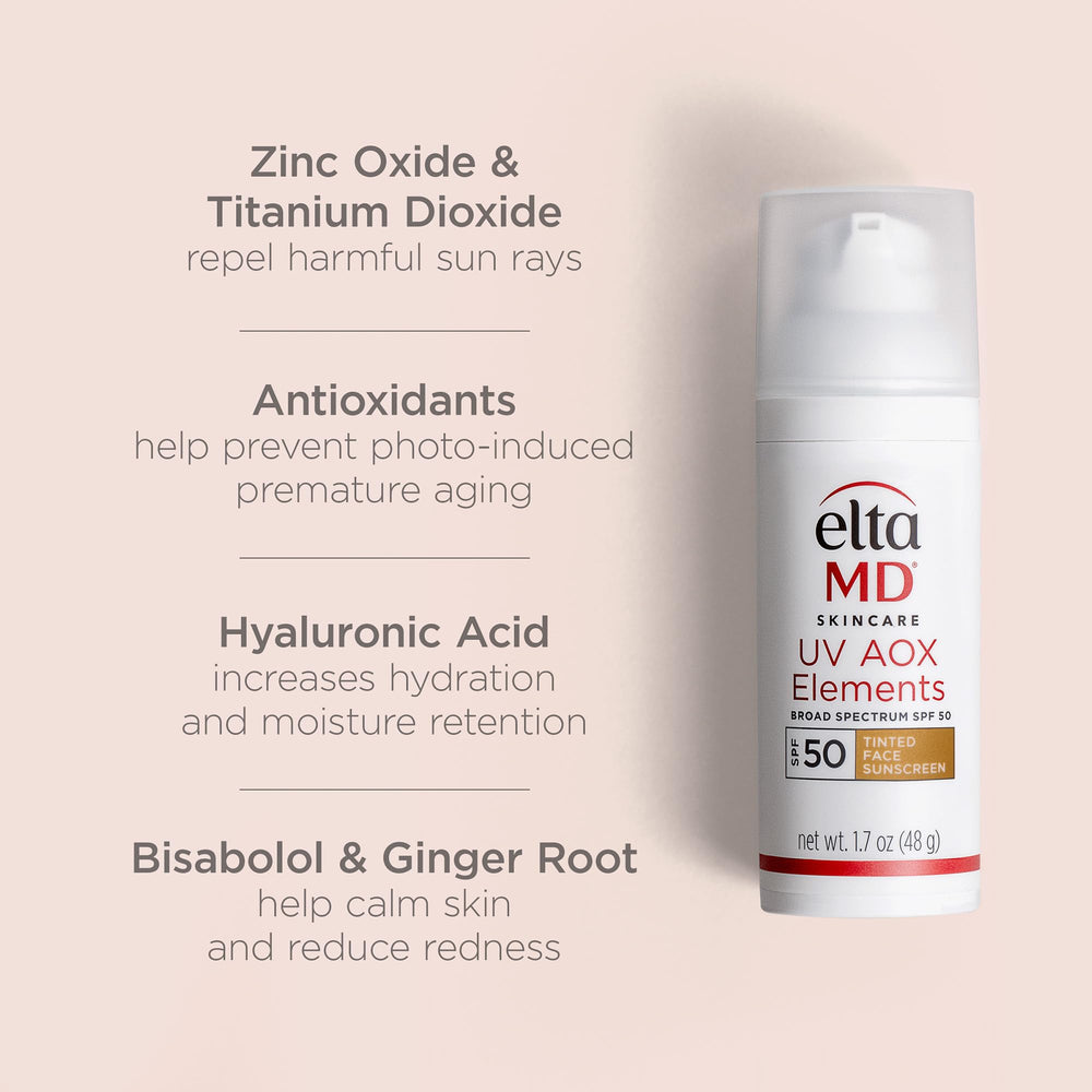 EltaMD UV Elements feature hyaluronic acid boosts moisture in the formula