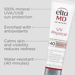 EltaMD UV Physical Rosy Tint on skin demonstrates seamless shade blending.