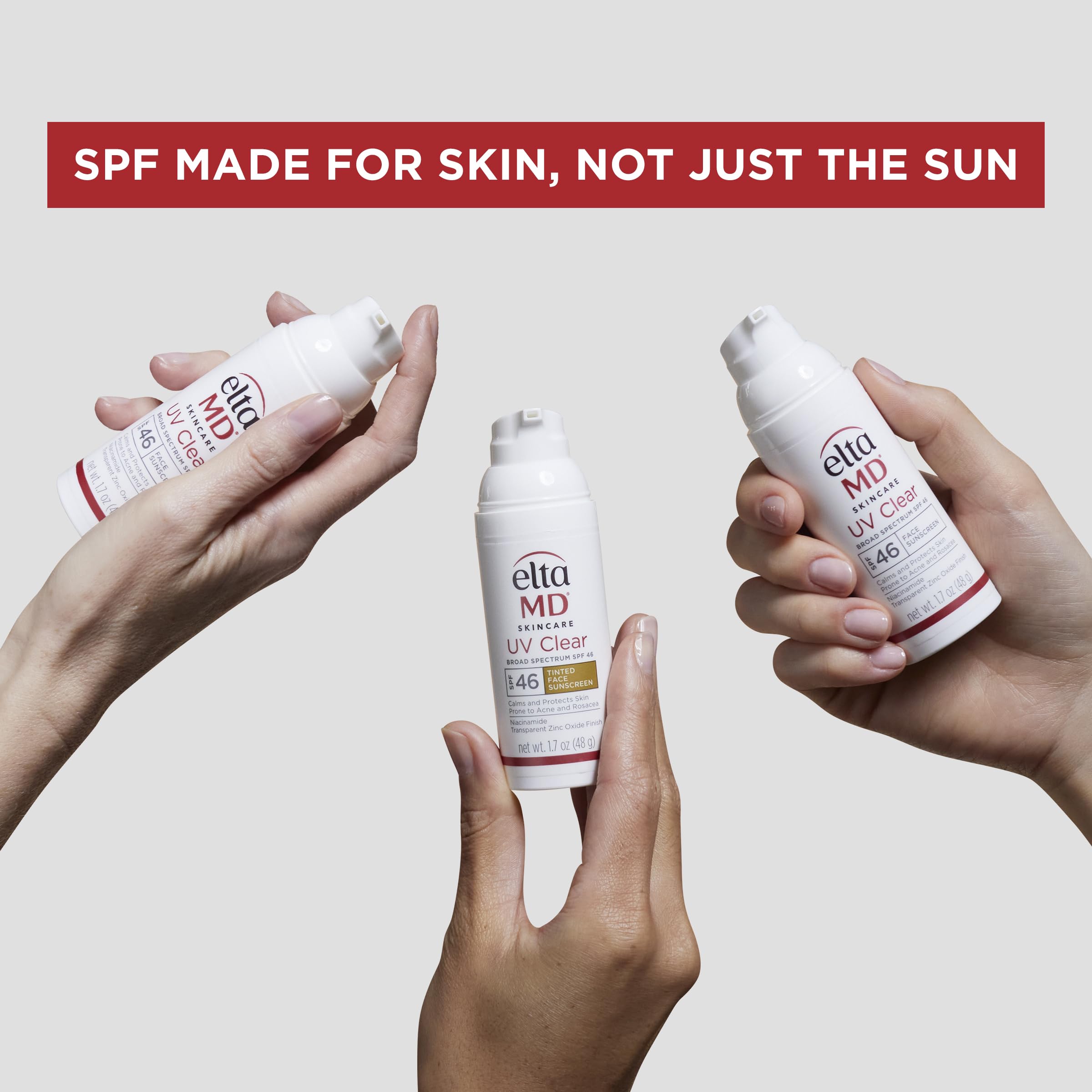 Fragrance-free formula of EltaMD UV Pure suitable for sensitive skin.
