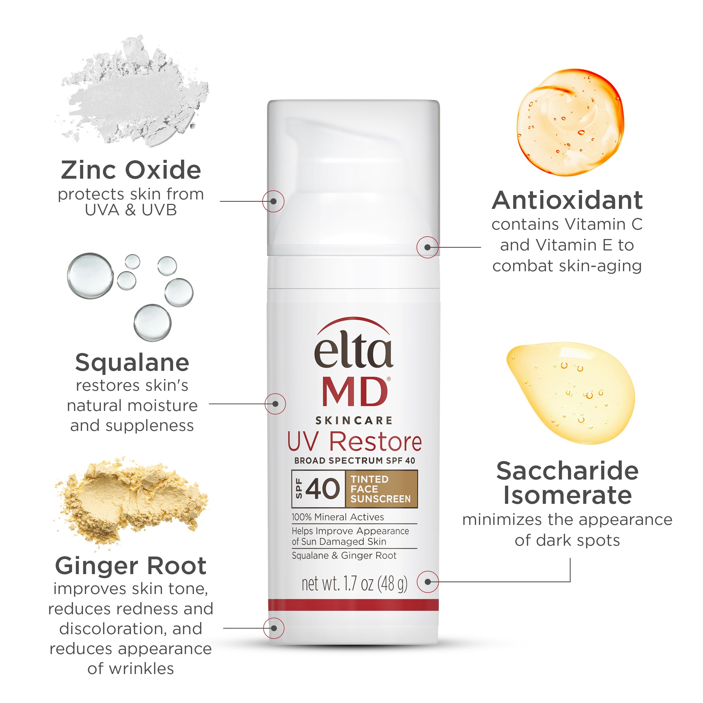 Creamy formula with squalane to moisturize the skin