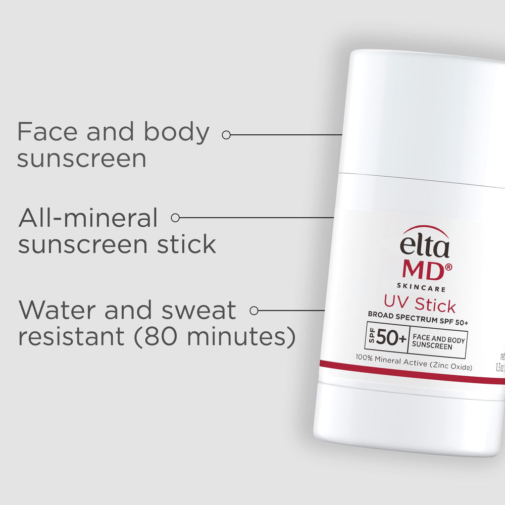 EltaMD UV Stick provides a transparent finish without a white cast.