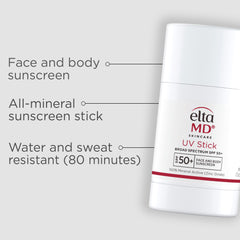 EltaMD UV Stick provides a transparent finish without a white cast.