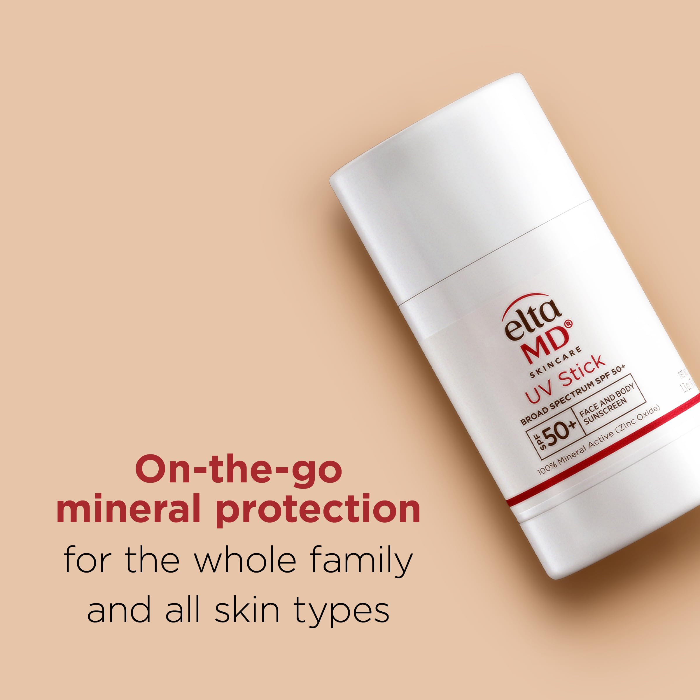 EltaMD UV Stick comes in a compact travel-size 1.3 oz for on-the-go protection.