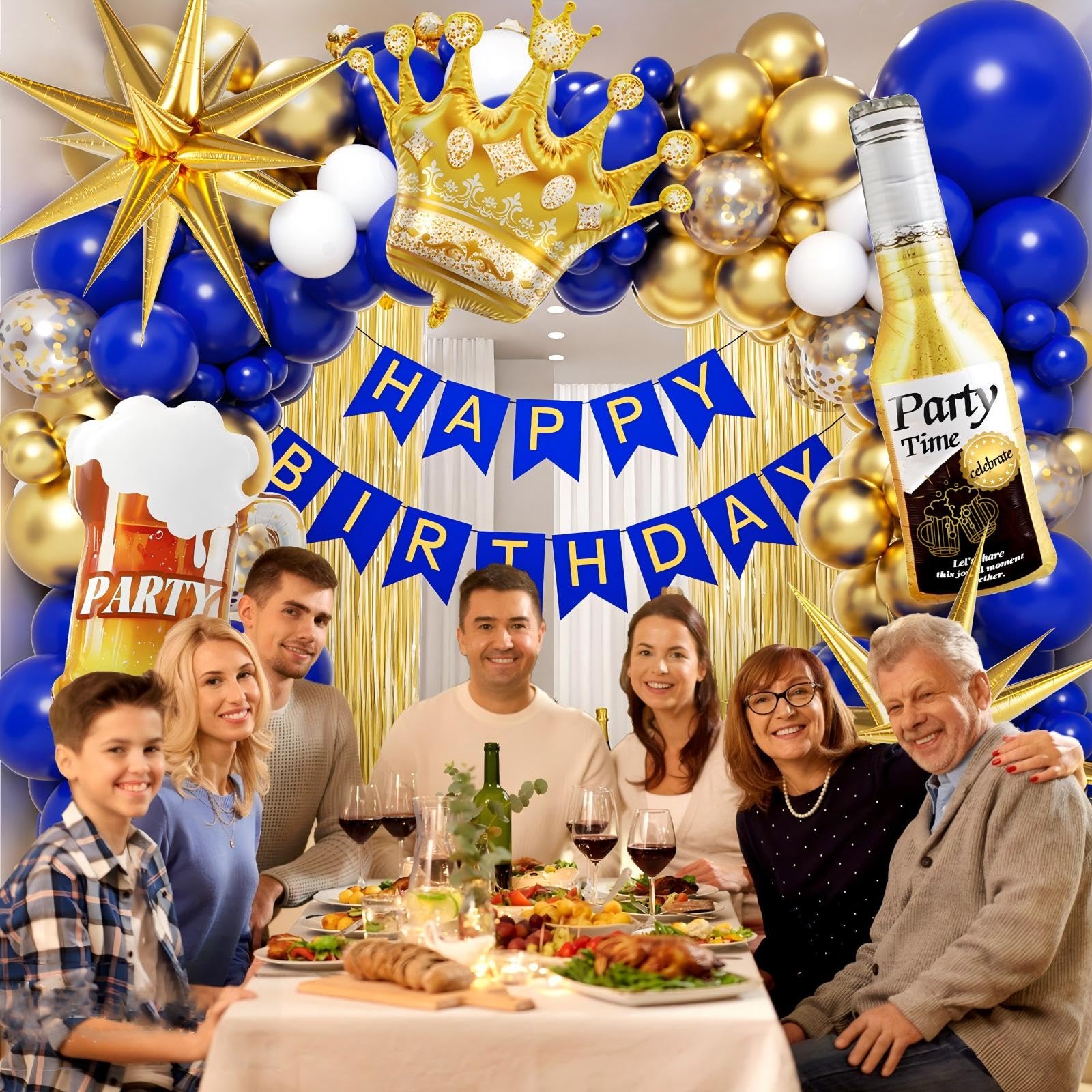 ELTNEGSA 24 inch gold headwear balloons for dramatic accents