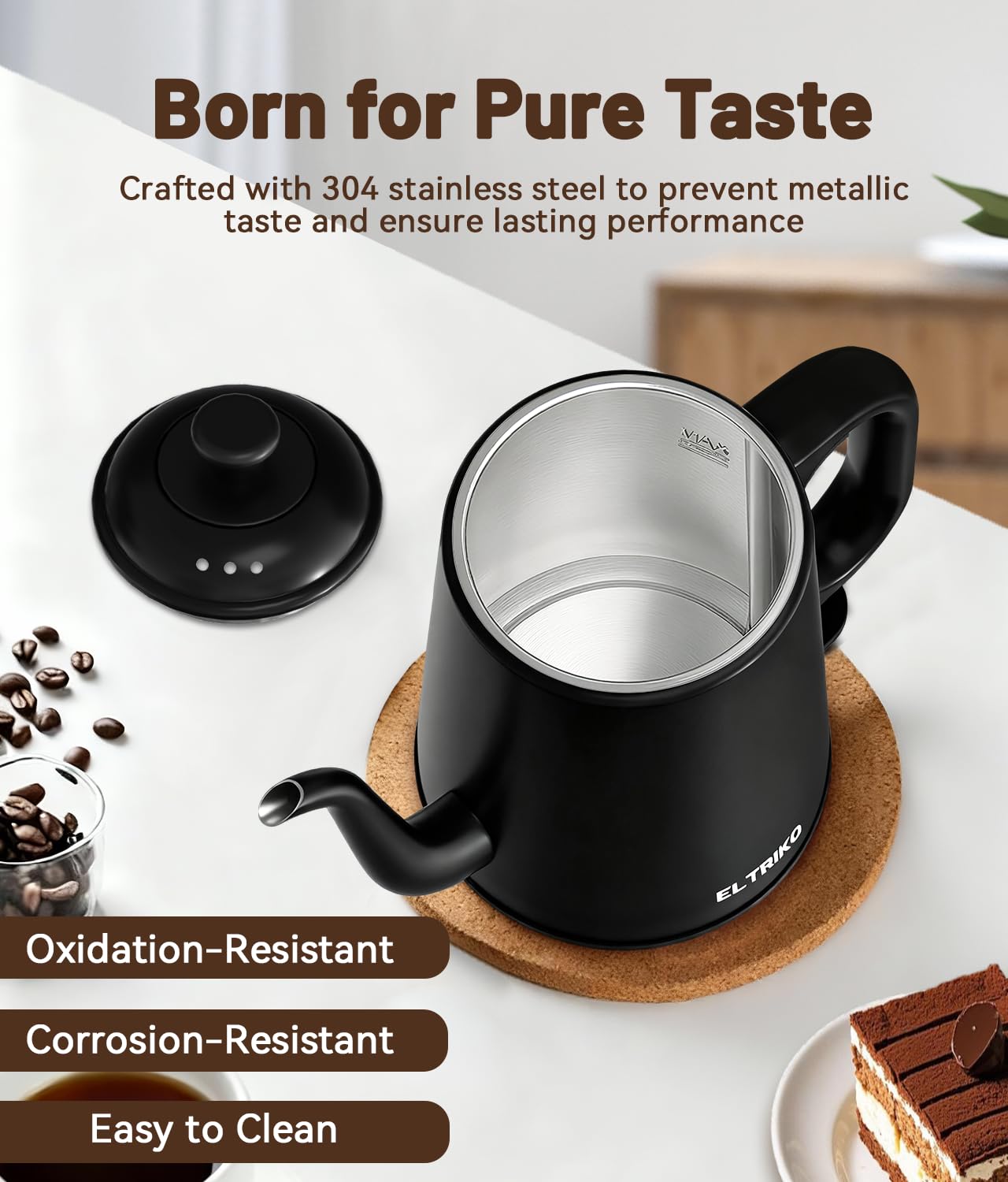 ELTRIKO BPA-free interior preserves pure flavor
